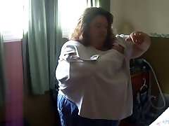 Big-boobed amateur BBW naughty whore needs punishment on webcam
