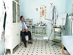 Sam visits obgyn doctor for pussy speculum examination at naughty clinic