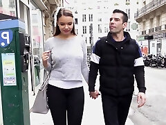 Lucky man penetrates his girlfriend and hot hooker in a hotel room