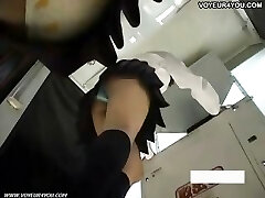 Schoolgirls panties wearing mini-skirt