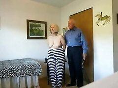 Mature convict sue used by the jail warden