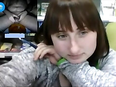 Reacciones de nenas al ver mi polla en la web cam 73. Corrida al final