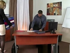 Bad secretary punished with smacking and anal sex