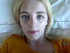 Adorable light-haired babe with blue eyes, Kate Bloom did her best to make her roommate jism