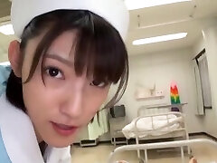Japanese nurse Iioka Kanako enjoys sucking a schlong on the bed