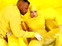 Hardcore dicking with a steaming chick wearing fishnet lingerie