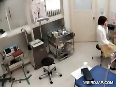 Fragile nubile asian gets tits and cunt measured by doctor