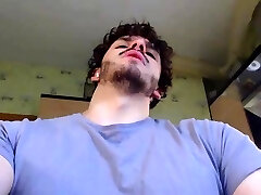Amateur hetero dude jerked off by gay