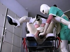 Sexy blonde fetish lesbos fist each other and themselves