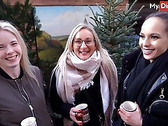 Xmas-tree shopping leads to naughty foursome for first-timer Studentin Aneta - MyDirtyHobby