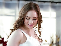 Horny bridesmaid seduces pretty bride and licks her edible pussy