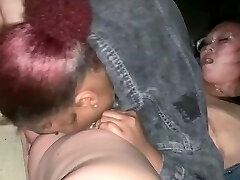 I convinced my lezzy friend to lick my pussy at the beach