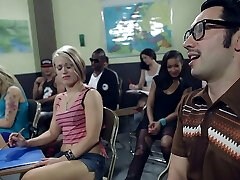 Beautiful girls having some lesbian action in the dark tunnel