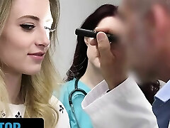 Perv Doctor - Redhead Nurse Helps Nervous Patient Kyler Quinn Relax And Prepare For Physician's Examination