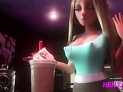 FUTANARI russian blondes hairy XXX Frappuccino 3D Sex