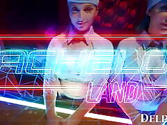 Delphine Films- Sexual Video Game Fantasy Becomes Reality With Kayley Gunner and Jewels Blu