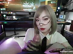 Stop Playing Video Game, Play With Me! AI Girl Gives A whiti girl Blowjob And Handjob Until He Cum