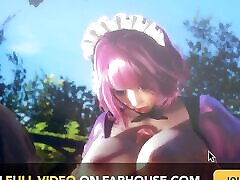 Kokoro Maid Hot Titjob and Creampie - Animation