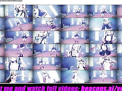 Ayame Hyakki - Cute Cat Girl Sexy Dance and Gradual Undressing