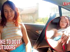Ersties - Exhibitionist Serina bbw chloe lamoure Off In Her Car