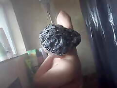 Bbw taking a shower