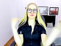 Petite small tits Belarus amateur babe on webcam solo