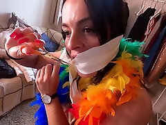 Latina Bound Tight And teacher xxx inclass With Different Gags