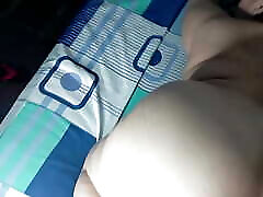 Who can resist finding an ass this tasty on the bed waiting for your cock?