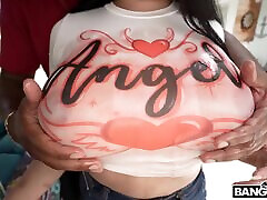 Busty milf gets stuck on a dick like meat on a skewer.