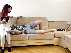 Full Weight Facesitting in Leggings with Redhead Mistress Sofi