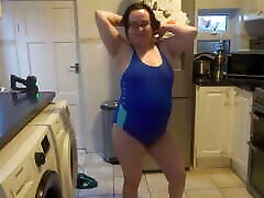 Wife with Big Breasts Dancing in Tight bbc cuckhold hub Swimsuit