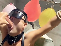 Dominant Girl Mistress Tied Bondage Guy In Basement Sucked And Fucked His Mouth With Dildo samall kida teens 18
