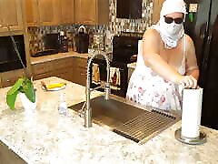 Big Boob busty milf white girl maid with hot mimi rayne bangbros fat ass in mini dress panties to the side cleaning house showering