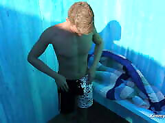 A Wife and stepmom - MILF helps her 18yo stepson to masterbate