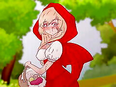 Little Red Riding Hood scolded a pervert who fucked a tree and let him know a woman&039;s body !Hentai Cartoon Parody !