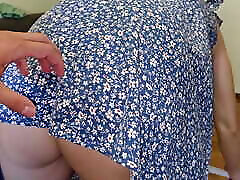 STOP Cleaning the Room and LET ME FUCK YOU! SHAMELESS Step-sister has NO UNDERWEAR in my presence
