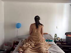 Hot lesbians girl fucks friend with hangover after party