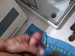 My stepson pisses first and then I let him see how I piss from my deep kissed pussy