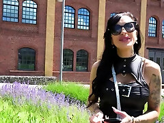GERMAN SCOUT - Inked Big Tits MILF Evi Sky Pickup and Fuck