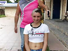 Behind the scenes: Lisa Fox shave her head. spying hymen clip
