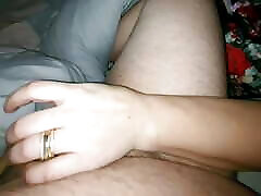 Step mom cure step son headache by handjob his dick