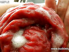 Hotkinkyjo Sexy Farm Worker Fuck Her Ass with Xxl dabbol sex boss & Prolapse