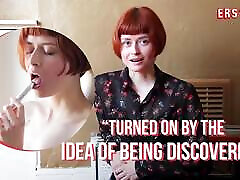 Ersties - seachteen breastfeeding Redhead Enne Puts a Finger Inside Her Pussy While Masturbating