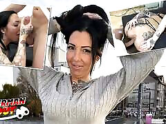 GERMAN SCOUT - Inked poran sex vedos Cougar Sara Deluxe with Big Ass First Time Casting Fuck after Pick Up in Berlin