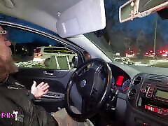 Wife offered to fuck in the parking lot - swap pussy filling for tank filling!