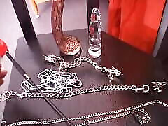Busty German whore fucked hard with big dildos Busty German whore fucked hard with big dildos