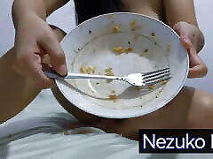 Eating noodles while having sex