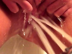 Up close Orgasm by shower head
