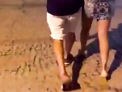 Hot married woman giving to two strangers on deserted street after leaving party and asking cuckold if he&039;s enjoying it