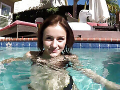 Tiny Brunette Teen Fucks Perverted Older Man
